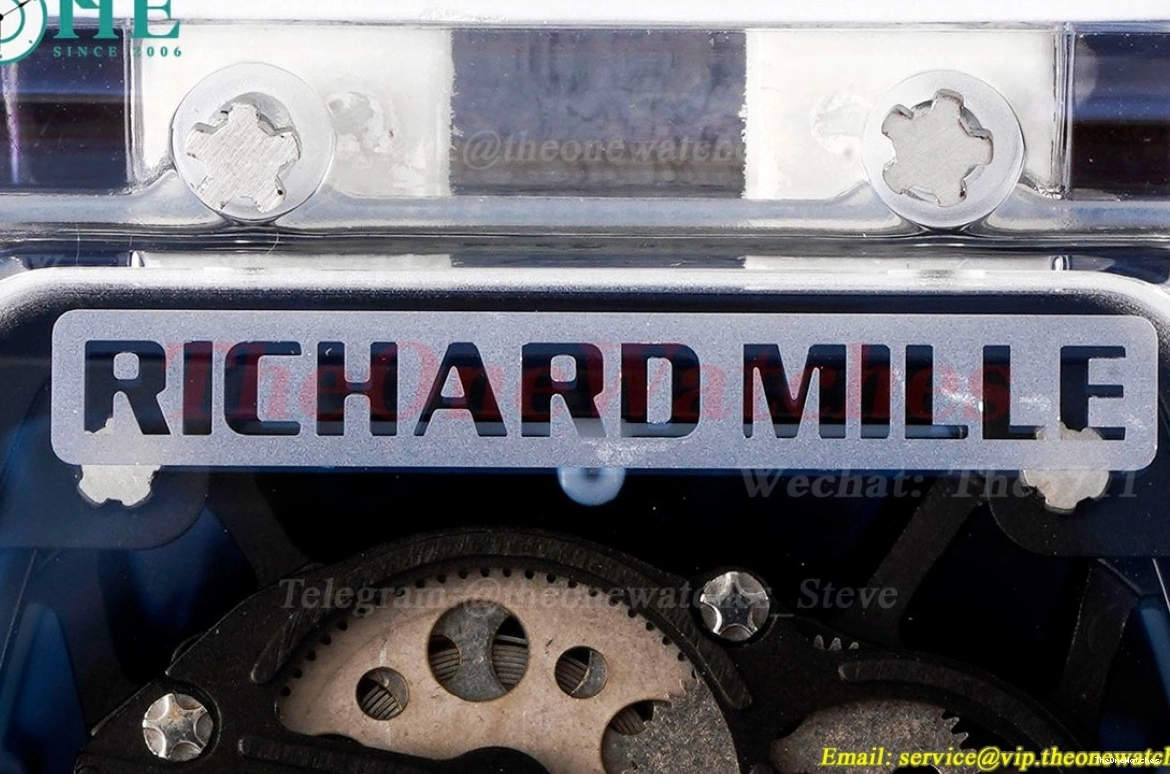 White Blue Rubber With Clone Strap Dial Transparent Skeleton RMSF RM35-01 RMUL2 0127